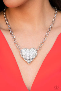 Heartbreakingly Blingy - Necklace & Earrings - Life of the Party Exclusive January 2022